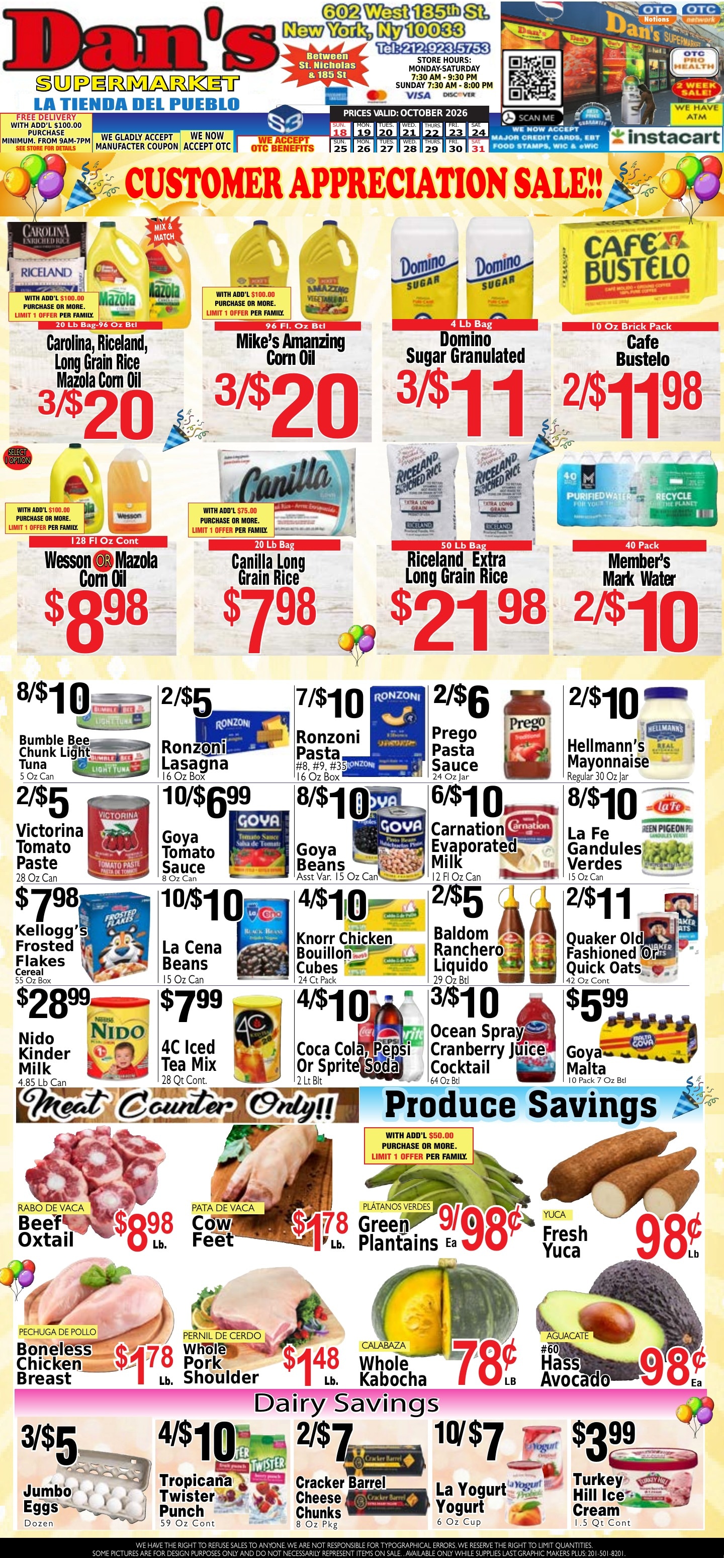Dan's Supermarket Weekly Ad October 18 - 24, 2026