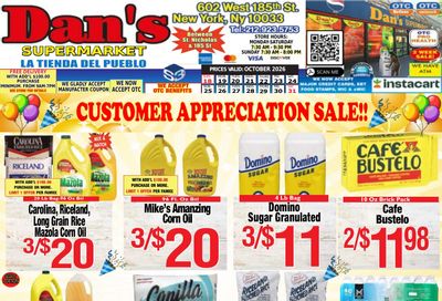 Dan's Supermarket Weekly Ad October 18 - 24, 2026