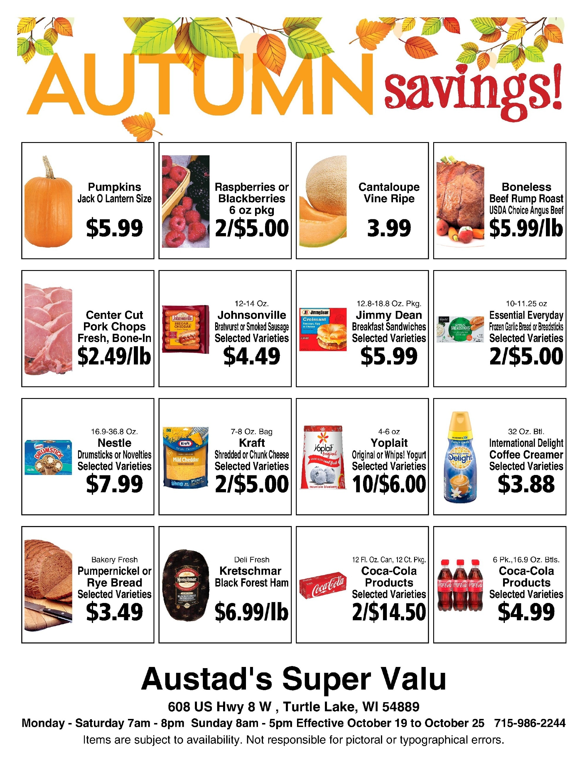 Austad's Supervalu Weekly Ad October 19 - 25, 2026