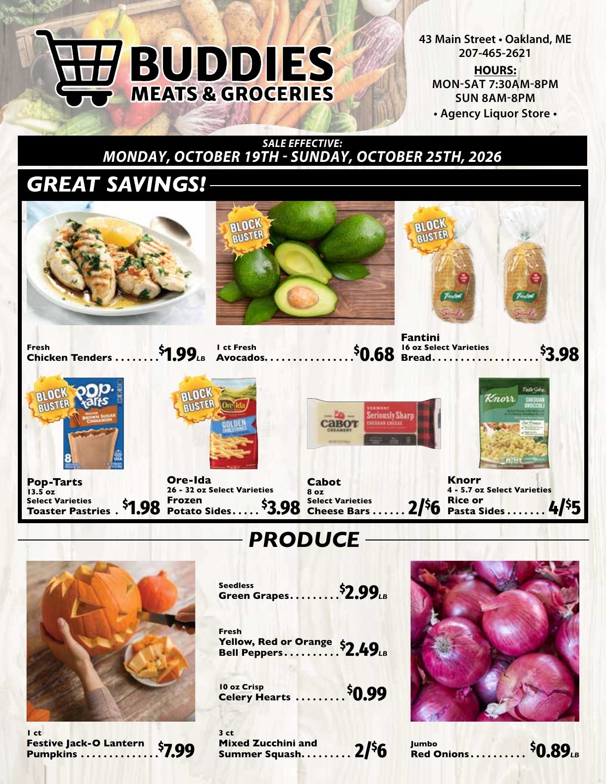 Buddies Meats & Groceries Weekly Ad October 19 - 25, 2026