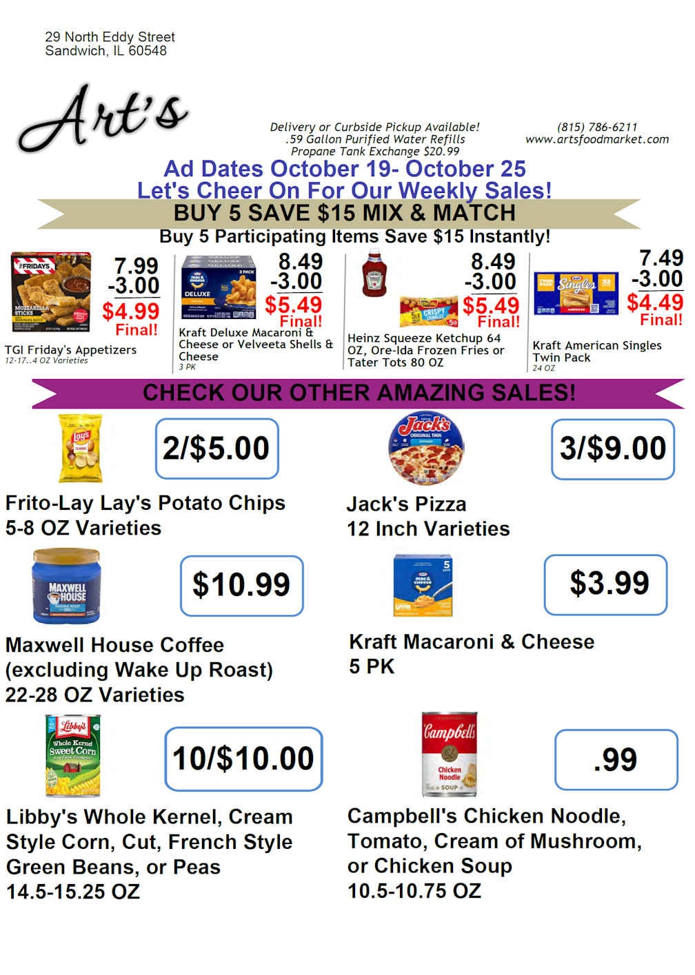 Art's Food Market Weekly Ad October 19 - 25, 2026