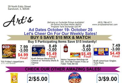 Art's Food Market Weekly Ad October 19 - 25, 2026