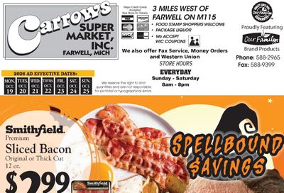 Carrow's Supermarket Weekly Ad October 19 - 25, 2026