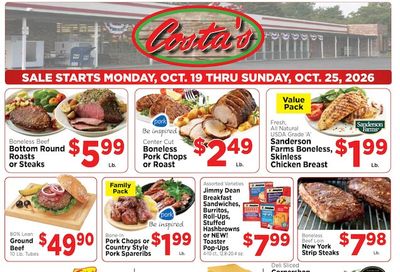 Costa's Supermarket Weekly Ad October 19 - 25, 2026