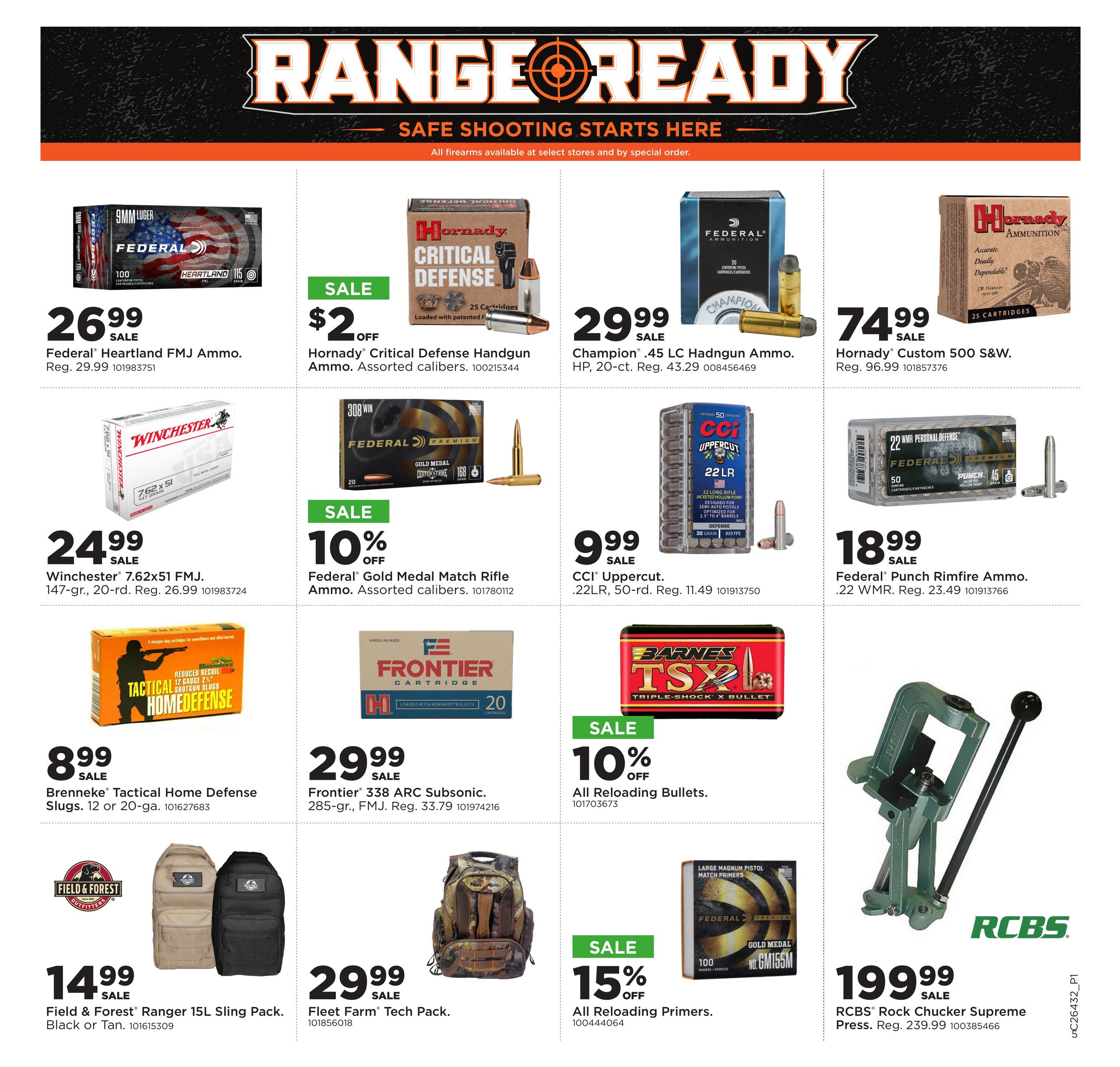 Fleet Farm Range Ready Weekly Ad October 19 - 25, 2026