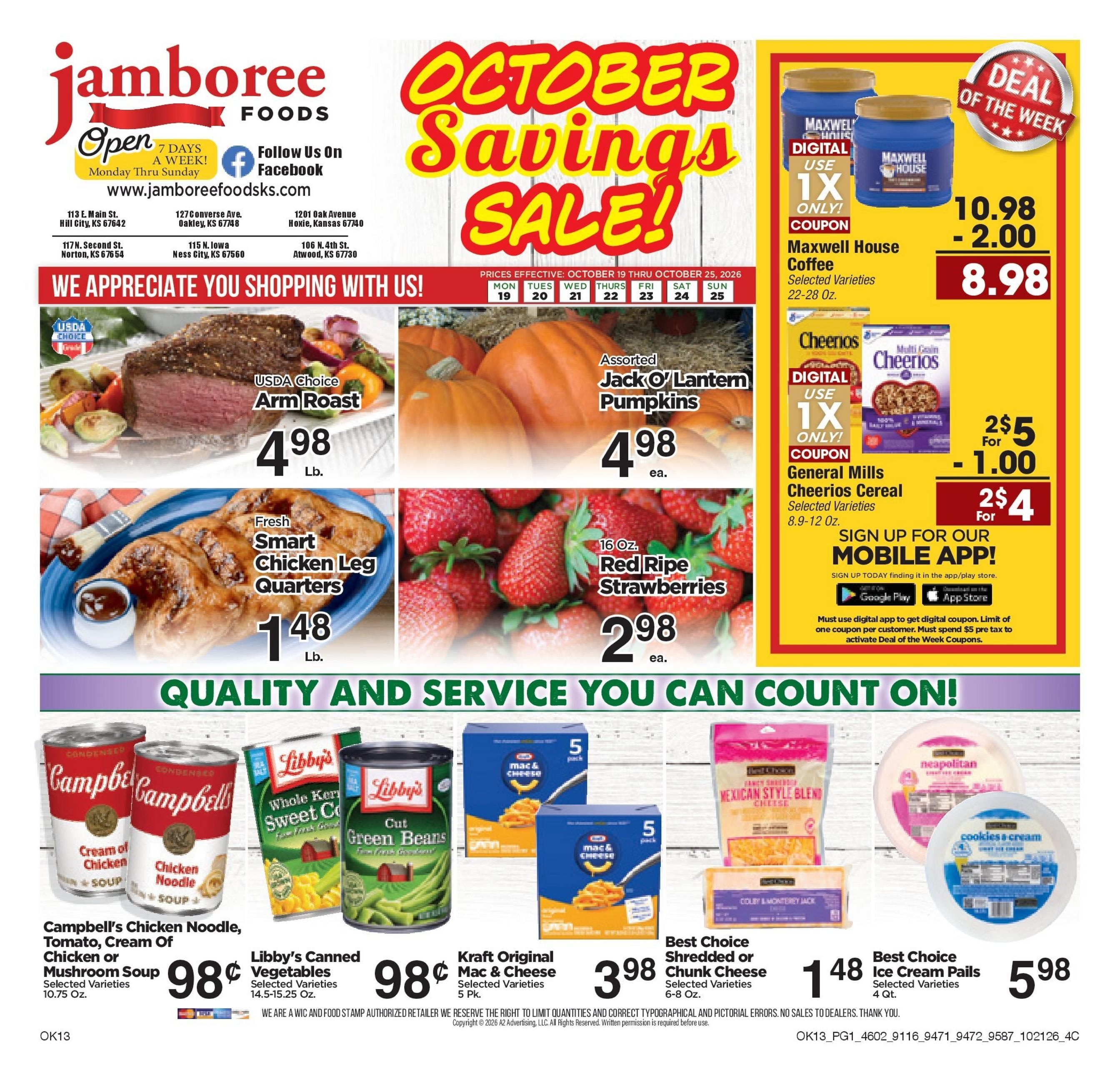 Jamboree Foods Weekly Ad October 19 - 25, 2026