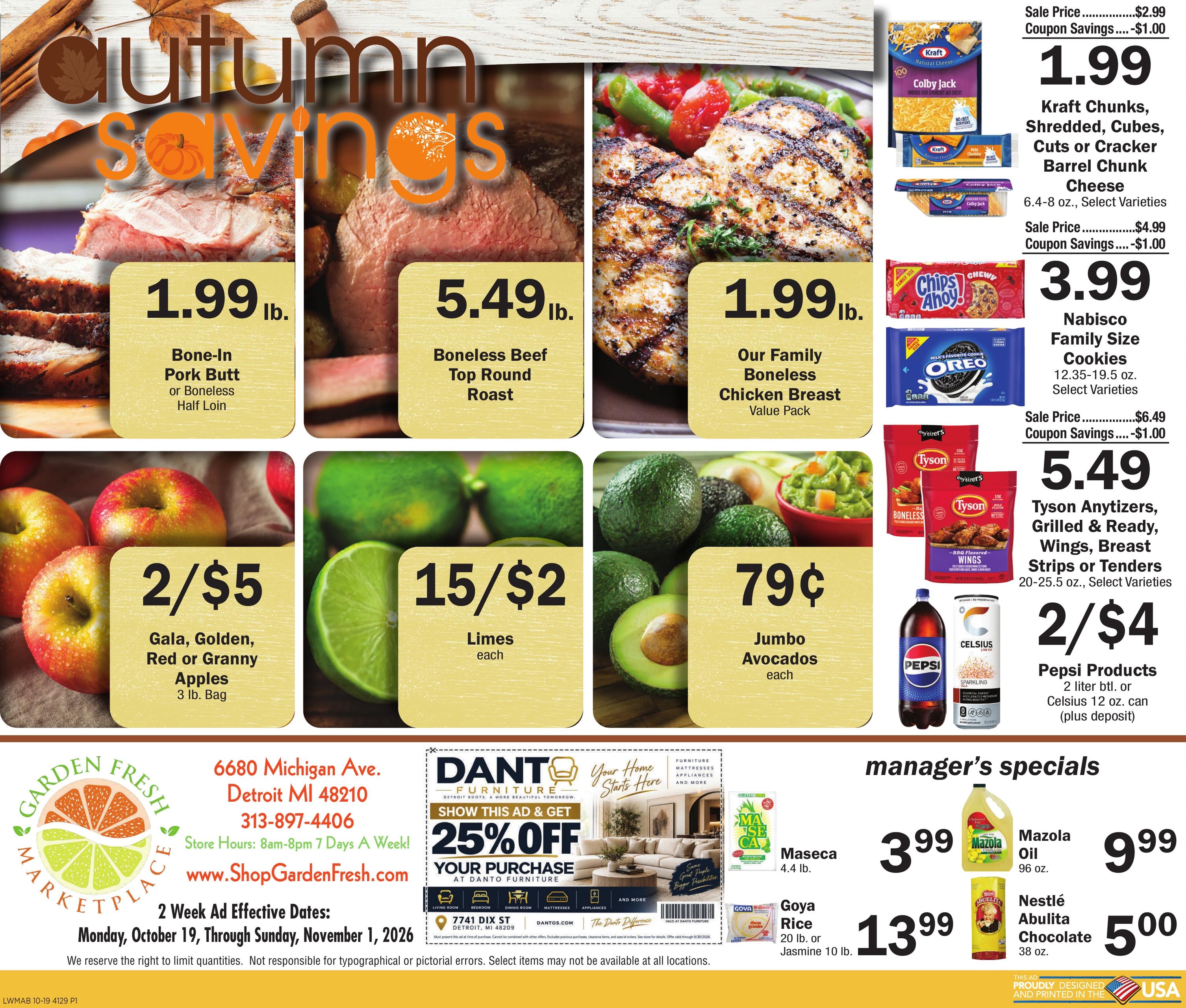Garden Fresh Marketplace Weekly Ad October 19 - November 1, 2026
