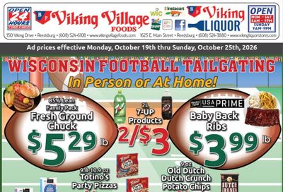 Viking Village Foods Weekly Ad October 19 - 25, 2026