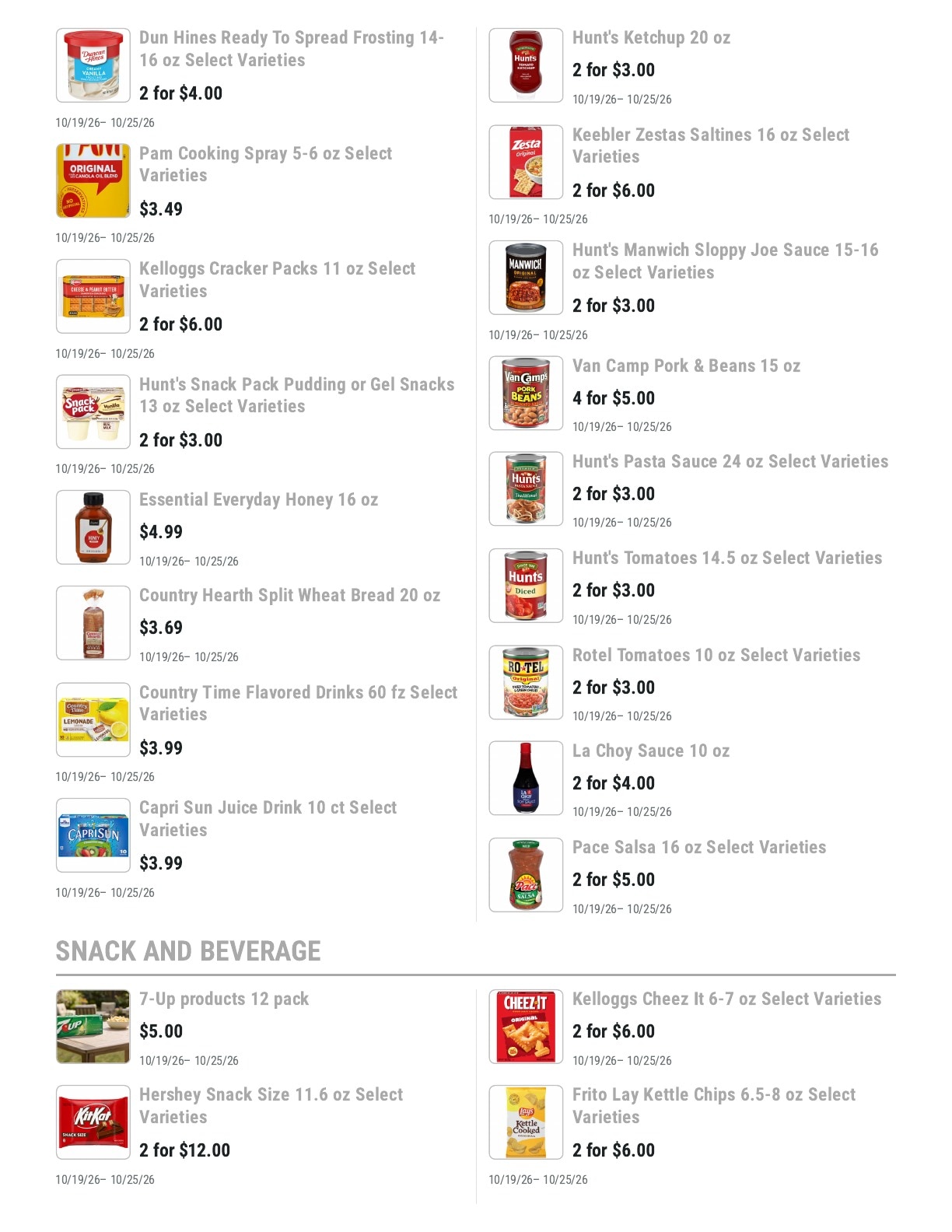 Barnesville Grocery Weekly Ad October 19 - 25, 2026