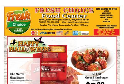 Fresh Choice Food Center Weekly Ad October 19 - November 8, 2026