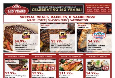 Highland Park Market (Connecticut) Weekly Ad October 25 - 31, 2026
