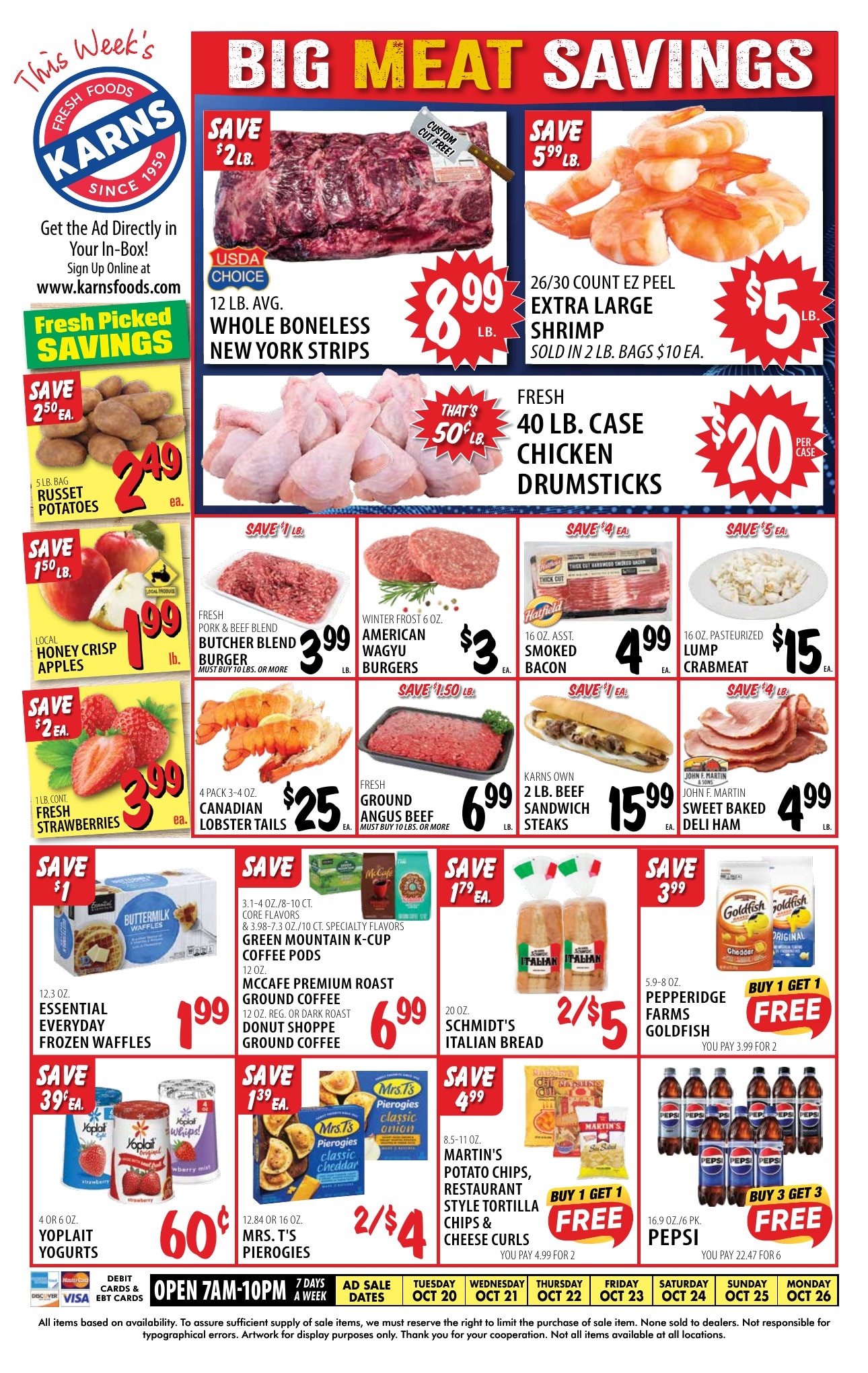 Karns Foods Weekly Ad October 19 - 26, 2026