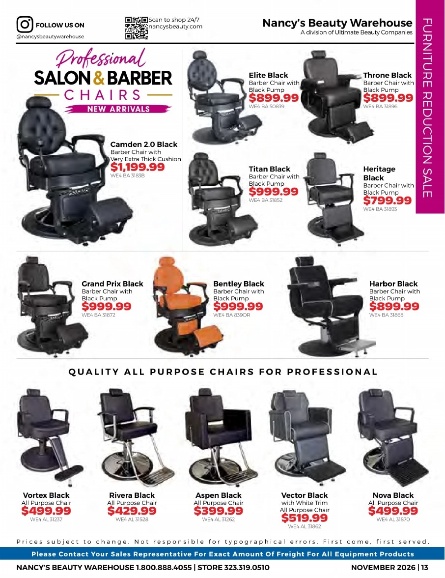 Nancy's Beauty Warehouse Monthly Catalog Weekly Ad November 1 - 30, 2026