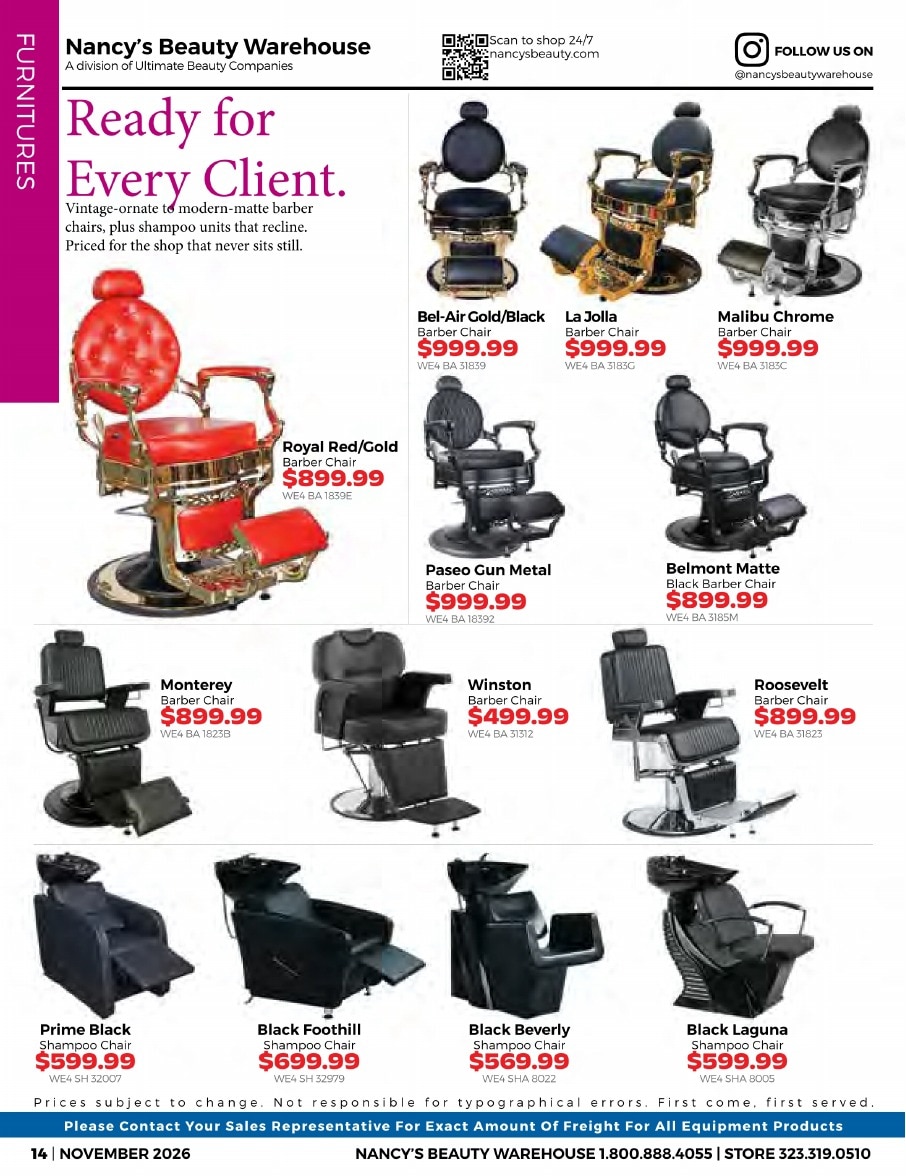 Nancy's Beauty Warehouse Monthly Catalog Weekly Ad November 1 - 30, 2026
