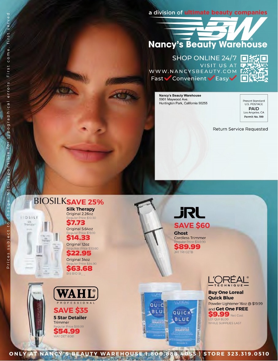 Nancy's Beauty Warehouse Monthly Catalog Weekly Ad November 1 - 30, 2026