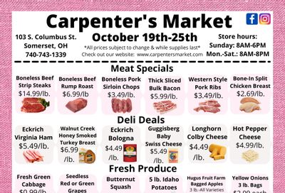Carpenter's Market Weekly Ad October 19 - 25, 2026
