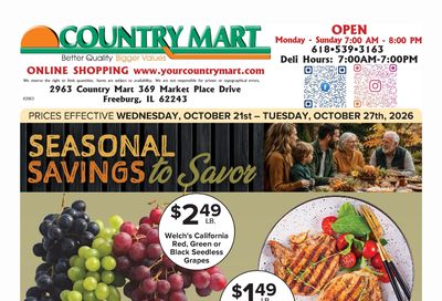 Your Country Mart Weekly Ad October 21 - 27, 2026