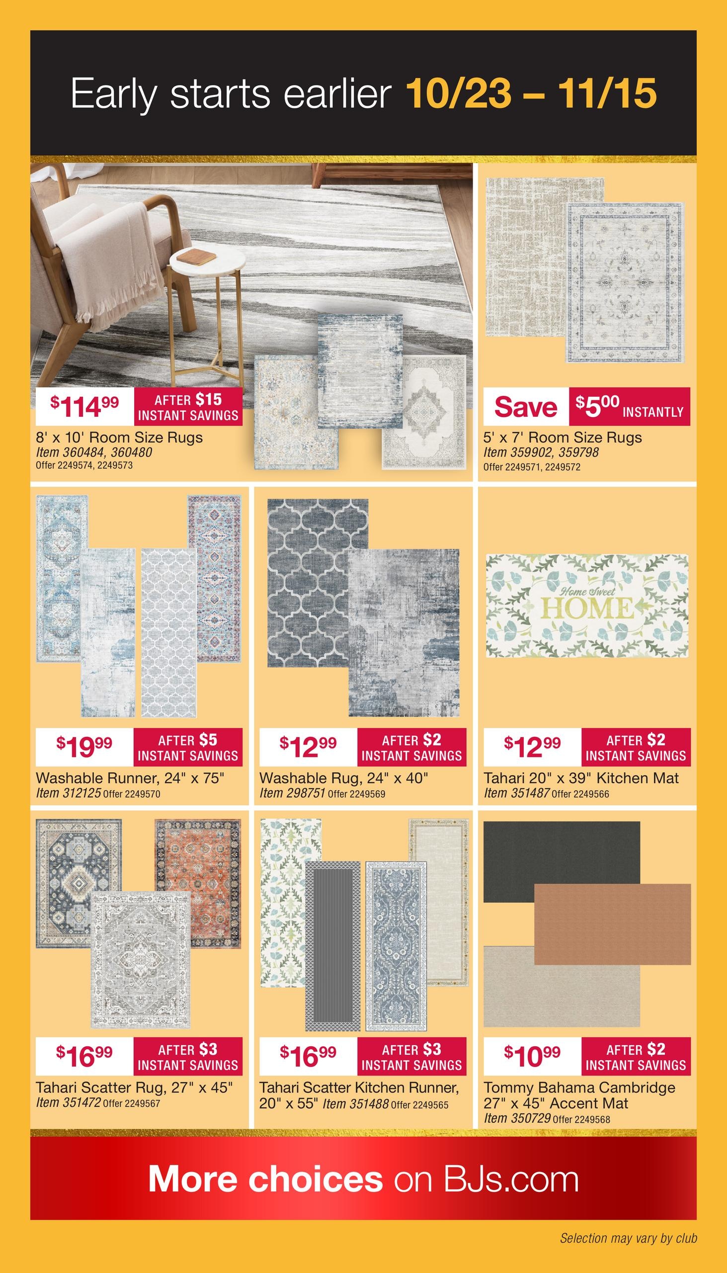 BJ's Wholesale Club Early Black Friday Weekly Ad October 23 - November 15, 2026