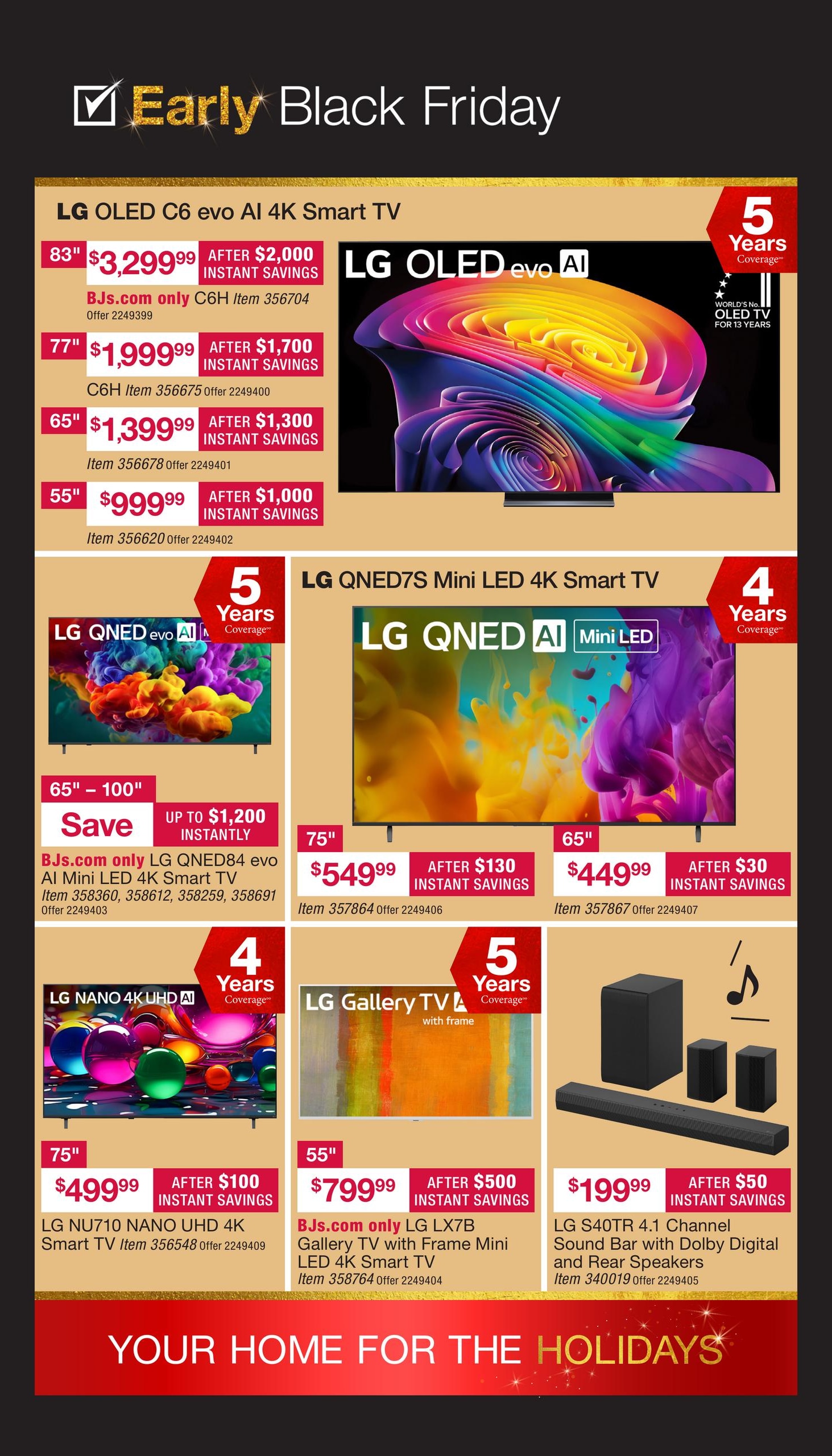 BJ's Wholesale Club Early Black Friday Weekly Ad October 23 - November 15, 2026