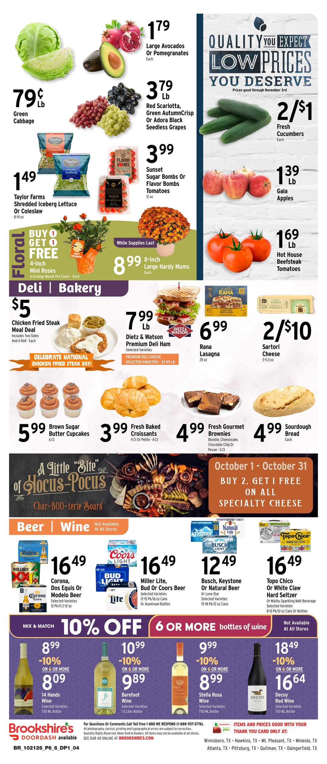 Brookshire's (Atlanta-Bloomburg Area, TX) Weekly Ad October 21 - 27, 2026