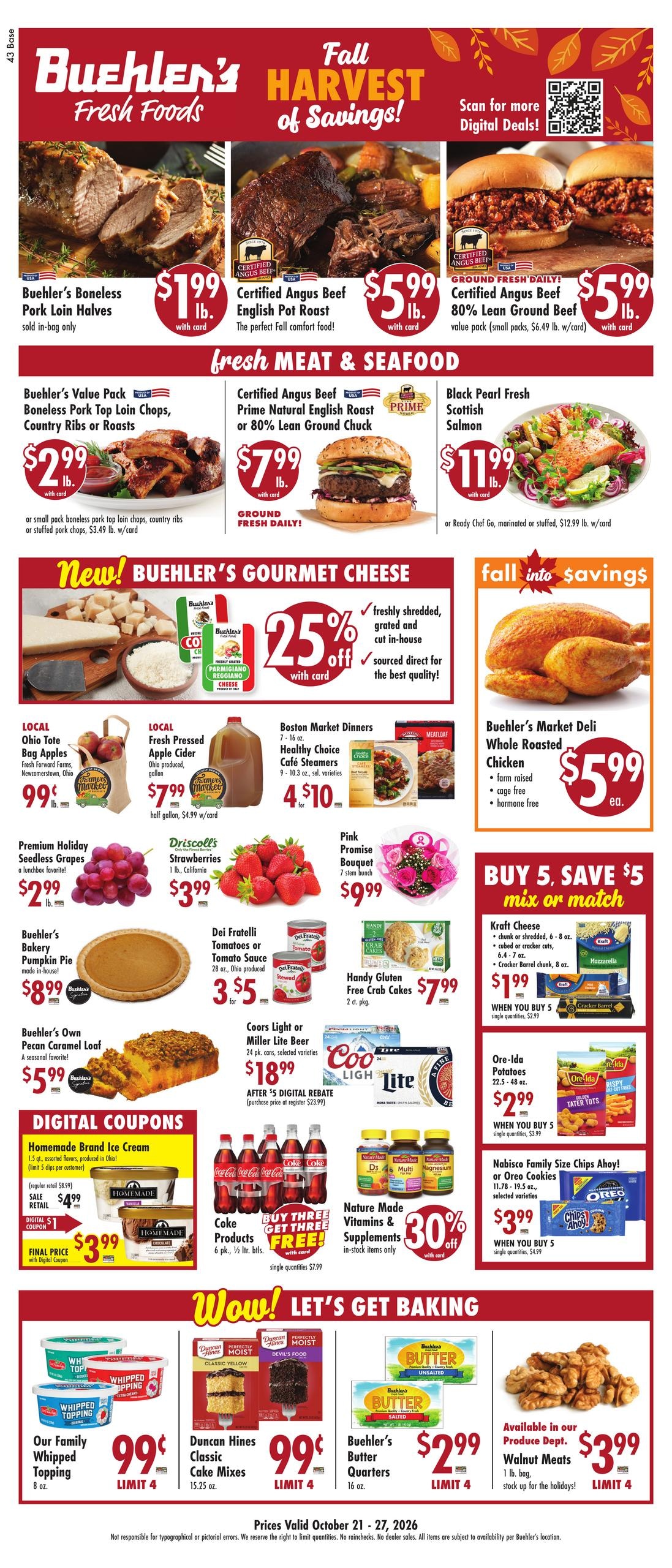 Buehler's Fresh Foods Weekly Ad October 21 - 27, 2026