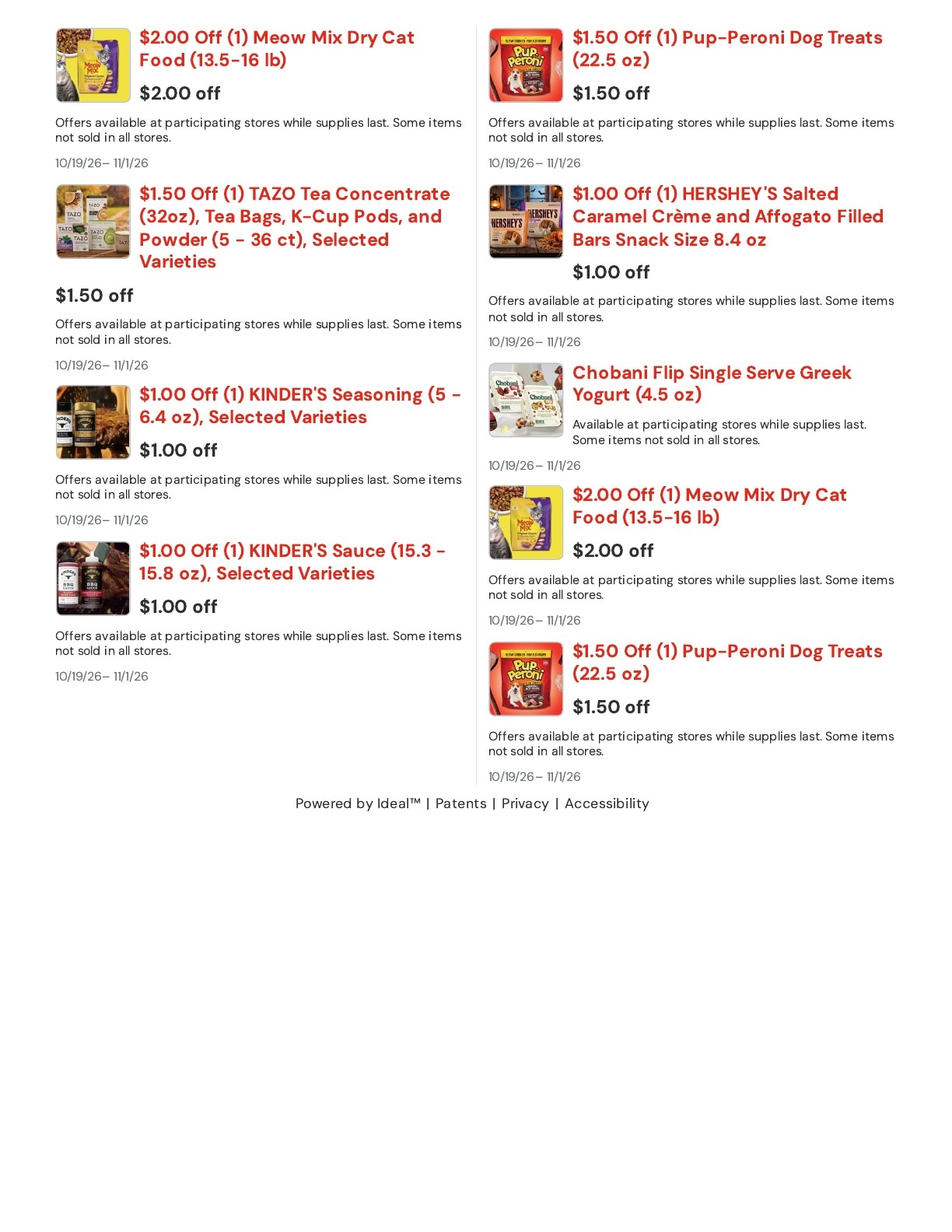 Honey's IGA Weekly Ad October 19 - November 1, 2026