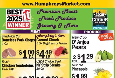 Humphrey's Market Weekly Ad October 18 - 24, 2026