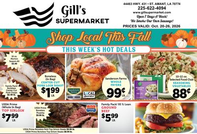 Gill's Supermarket Weekly Ad October 20 - 26, 2026