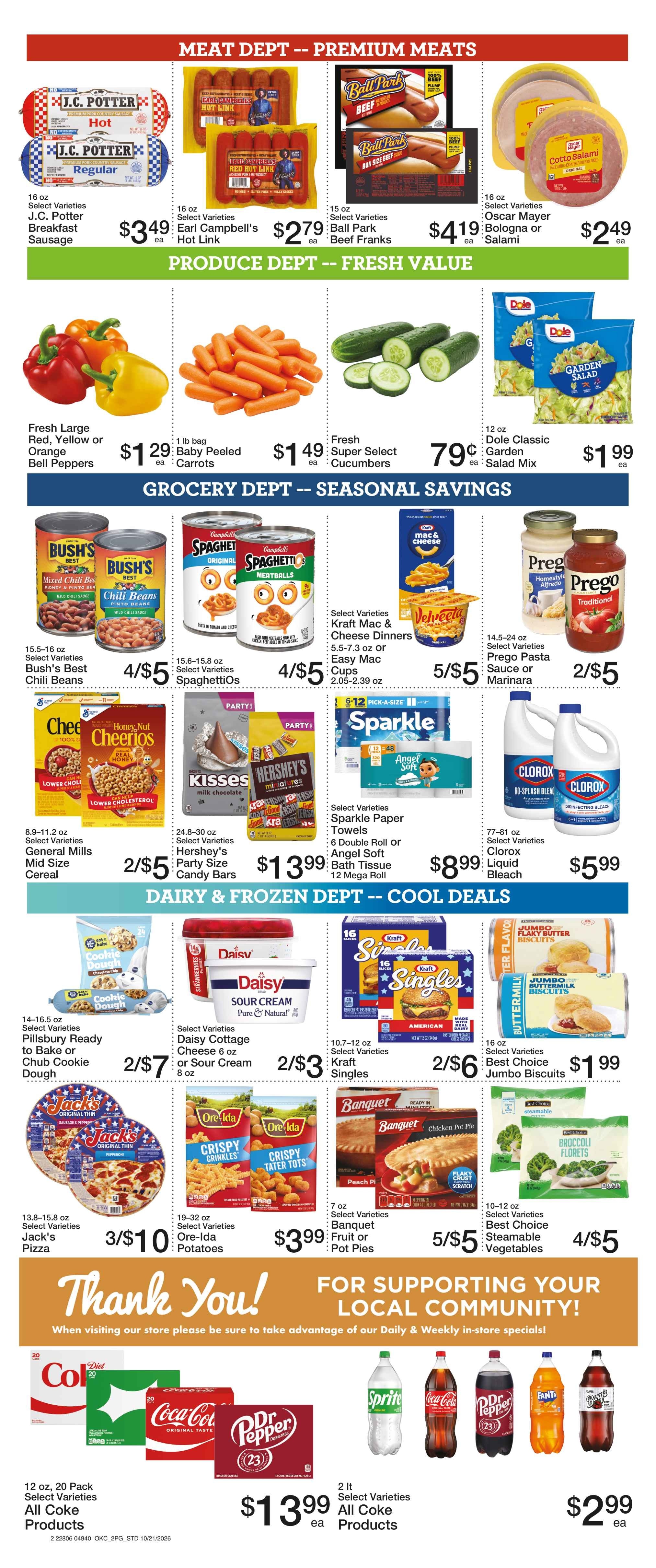 Hometown Foods Crescent Come Save With Us! Weekly Ad October 21 - 27, 2026