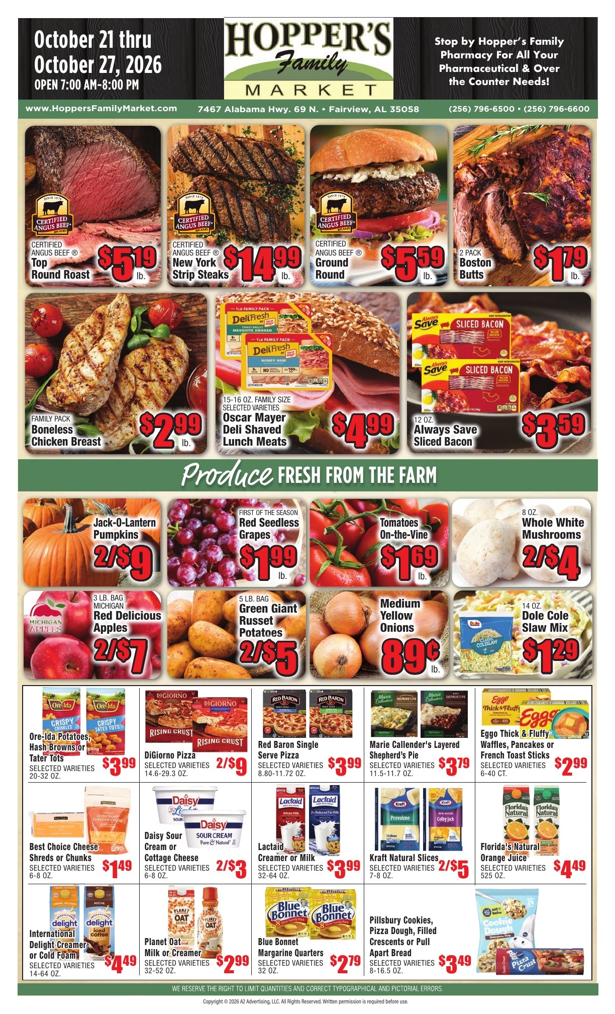 Hopper's Family Market Weekly Ad October 21 - 27, 2026
