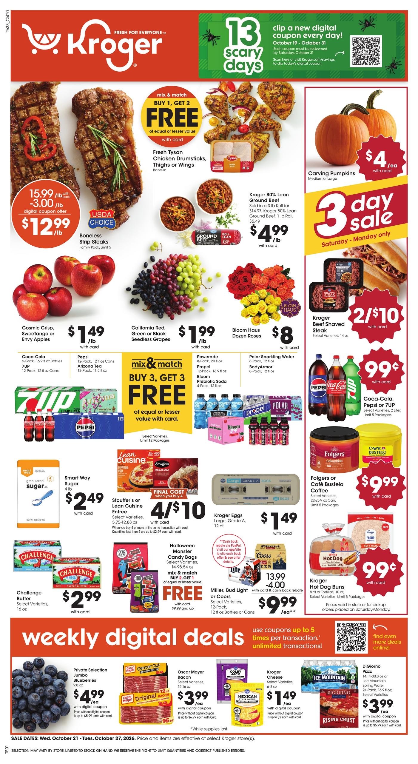 Kroger (Aberdeen Area, OH) Weekly Ad October 21 - 27, 2026
