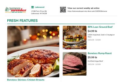 Lakewood SuperValu Weekly Ad October 21 - November 3, 2026