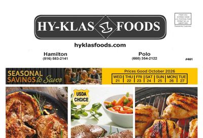 Hy-Klas Foods Weekly Ad October 21 - 27, 2026