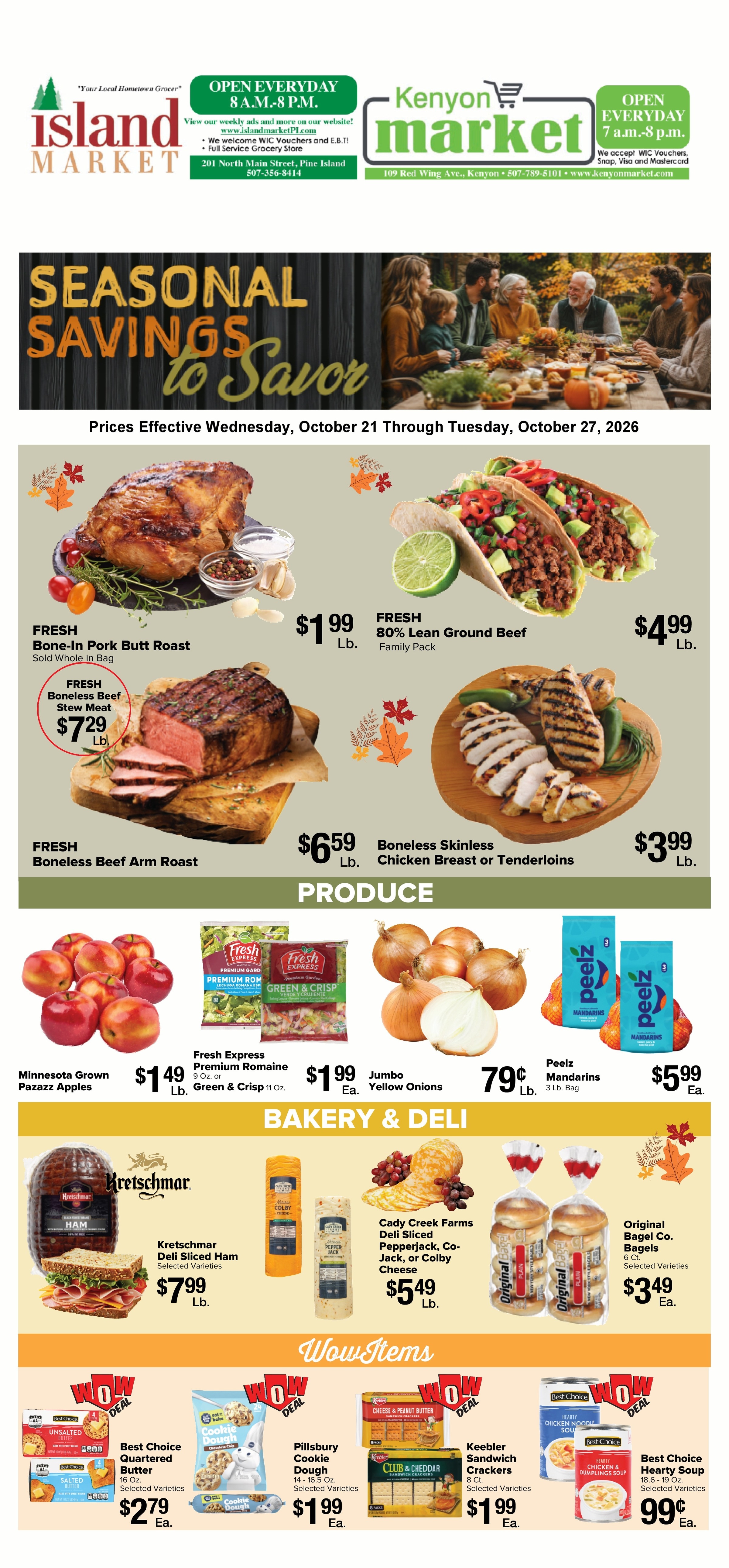 Kenyon Market Weekly Ad October 21 - 27, 2026