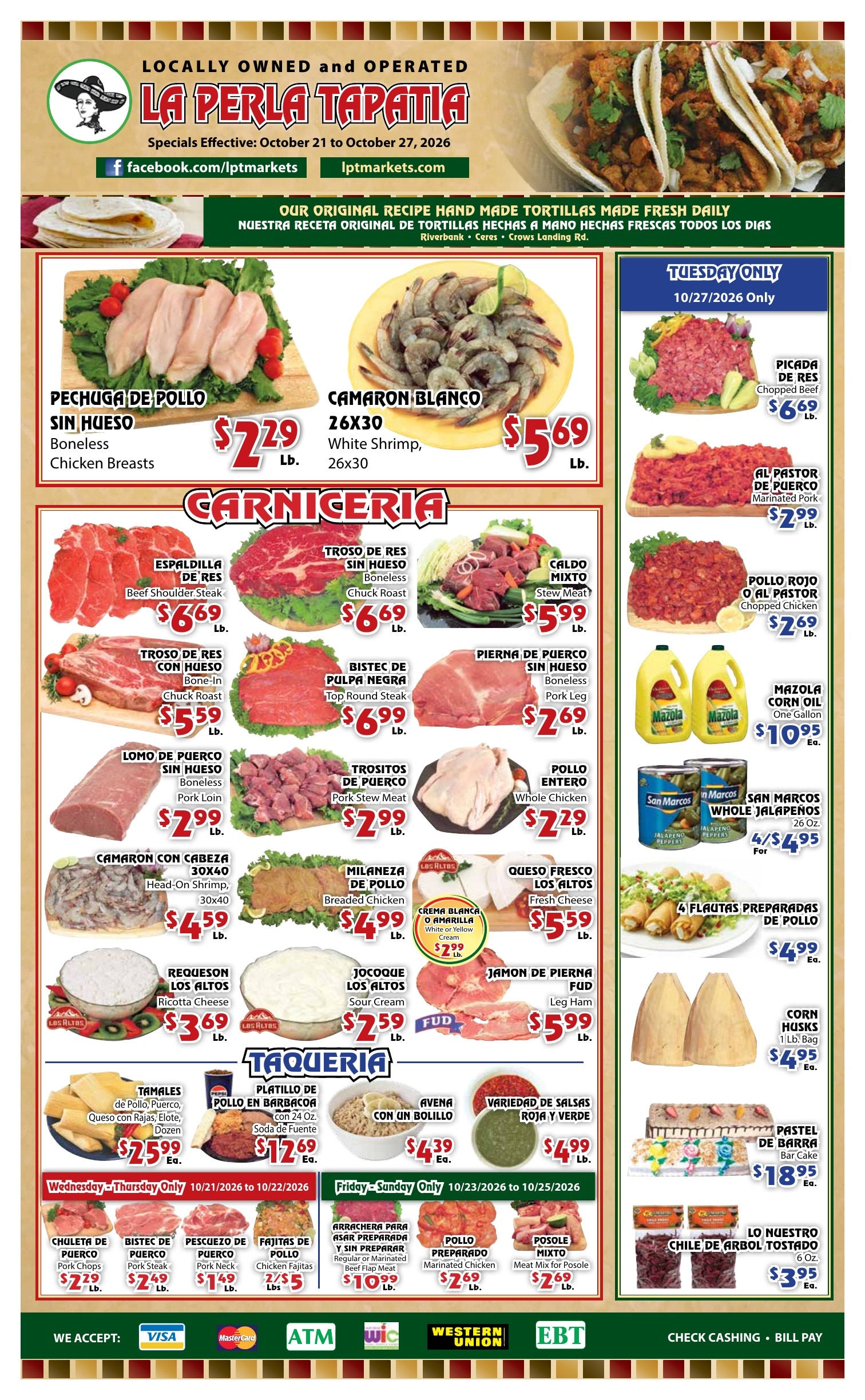La Perla Tapatia Weekly Ad October 21 - 27, 2026