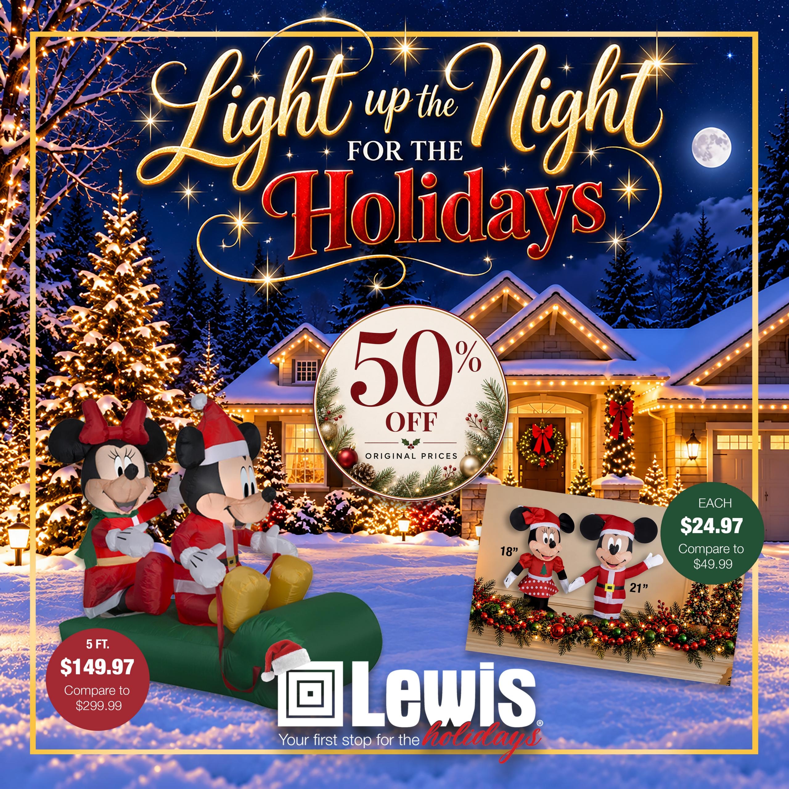 Lewis Drug Outdoor Lighting Weekly Ad October 20 - December 18, 2026