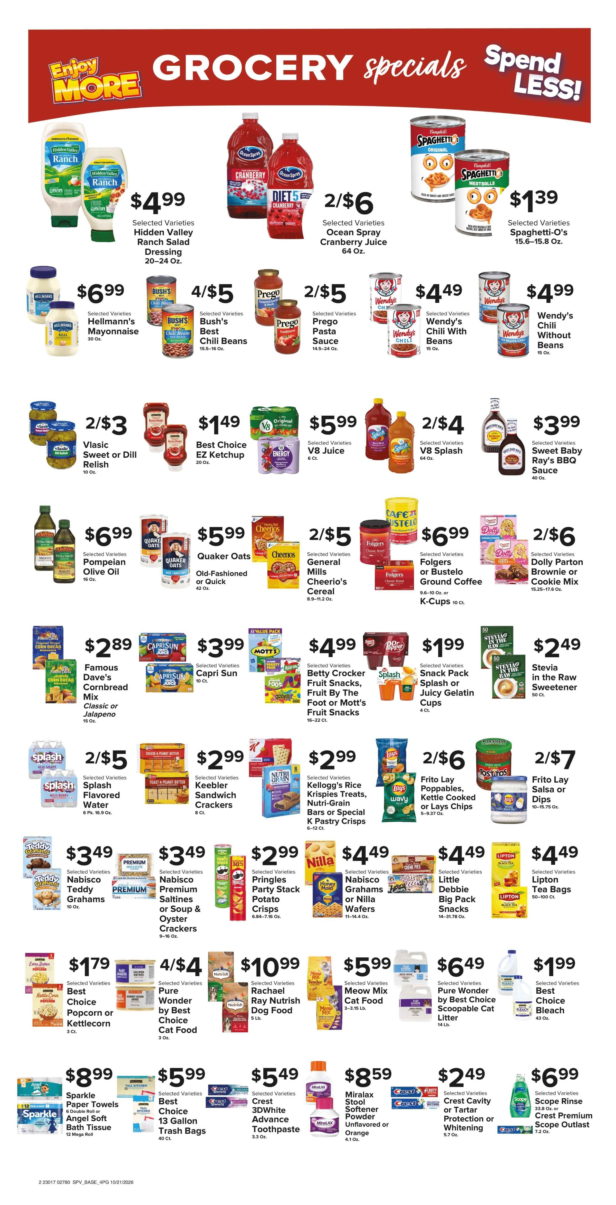 Muncy's Supermarket Seasonal Savings to Savor Weekly Ad October 21 - 27, 2026
