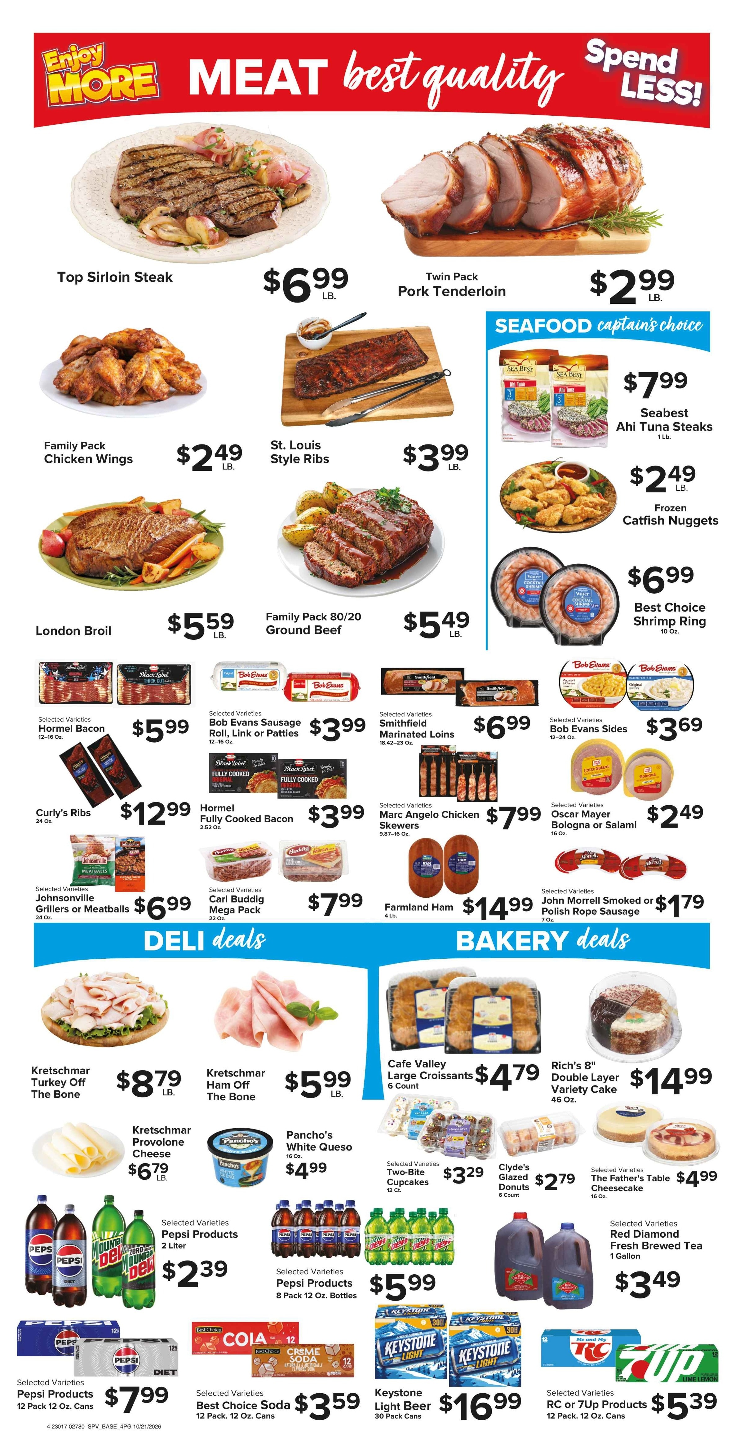 Muncy's Supermarket Seasonal Savings to Savor Weekly Ad October 21 - 27, 2026
