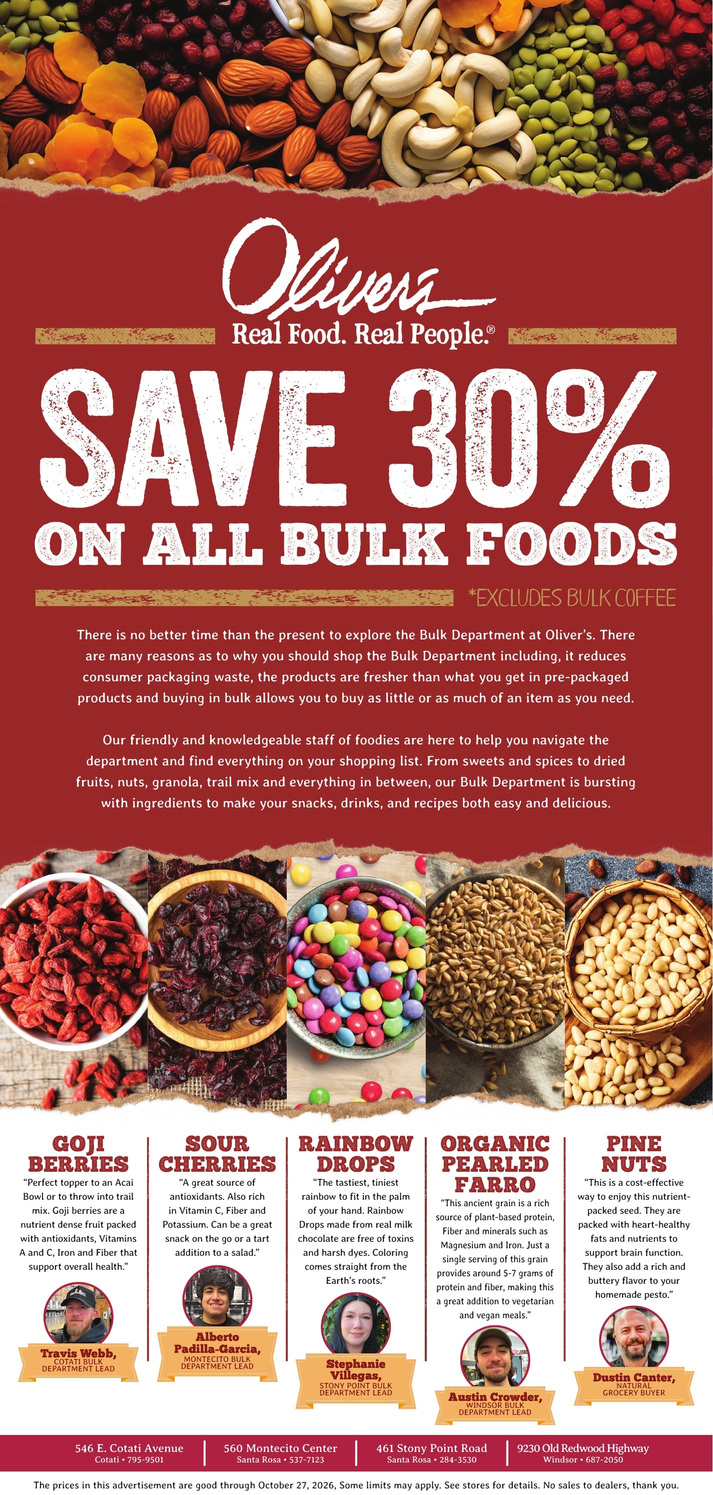 Oliver's Market Press Democrat Weekly Ad October 21 - 27, 2026
