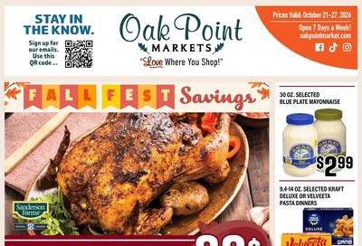 Oak Point Fresh Market Weekly Ad October 21 - 27, 2026
