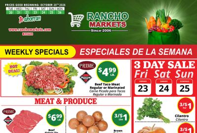 Rancho Markets Weekly Ad October 20 - 26, 2026