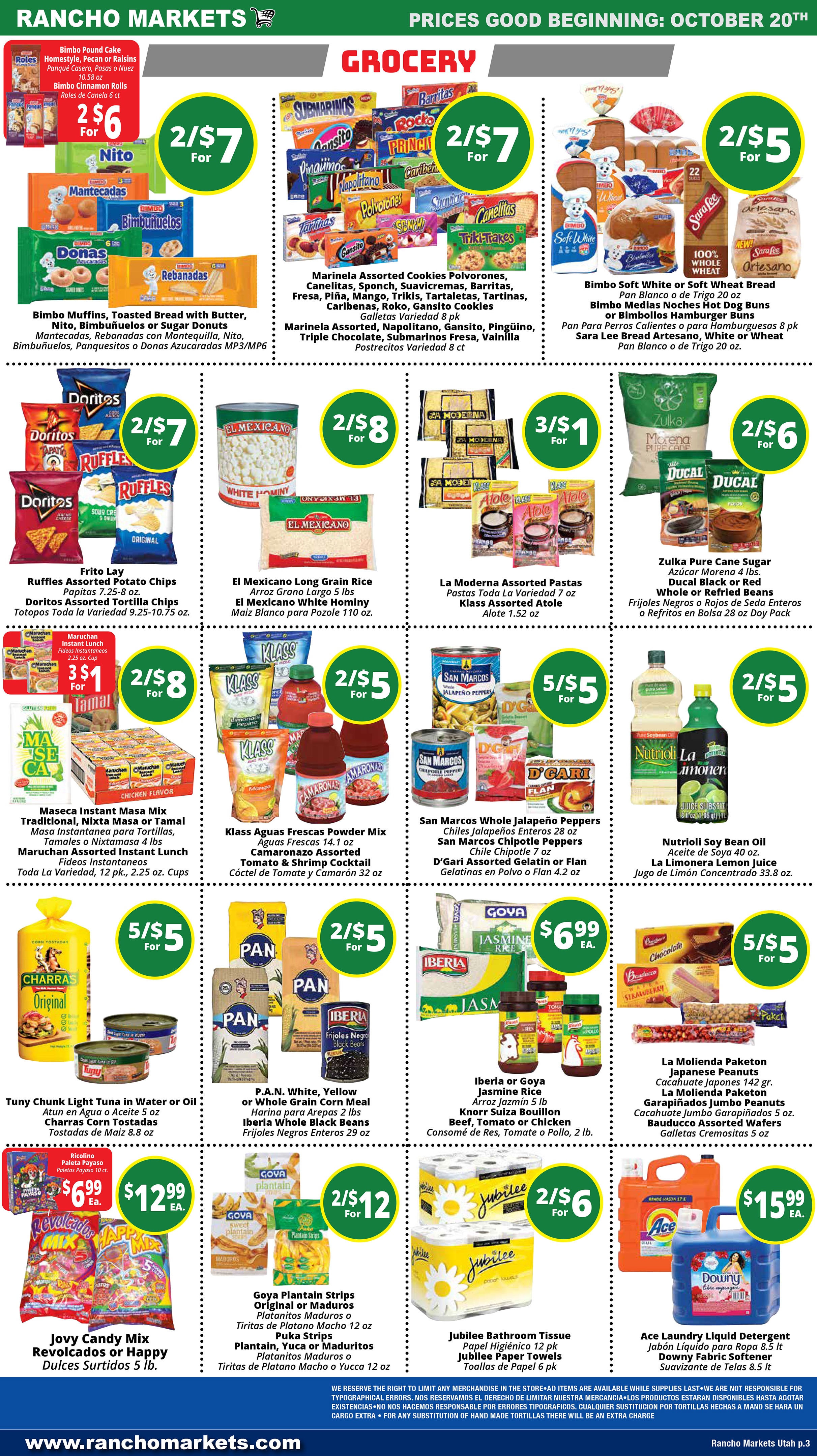 Rancho Markets Weekly Ad October 20 - 26, 2026