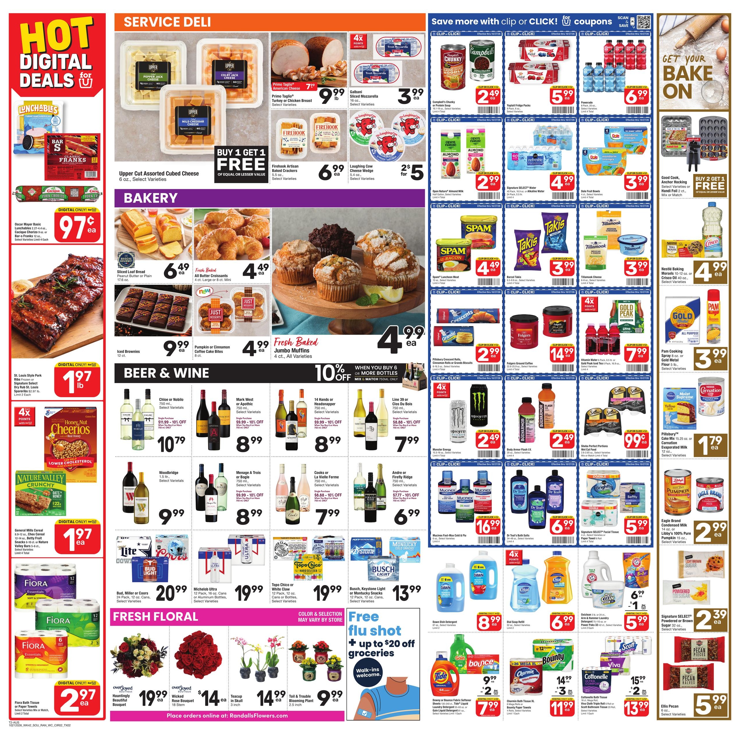 Randalls (Austin Area, TX) Weekly Ad October 21 - 27, 2026