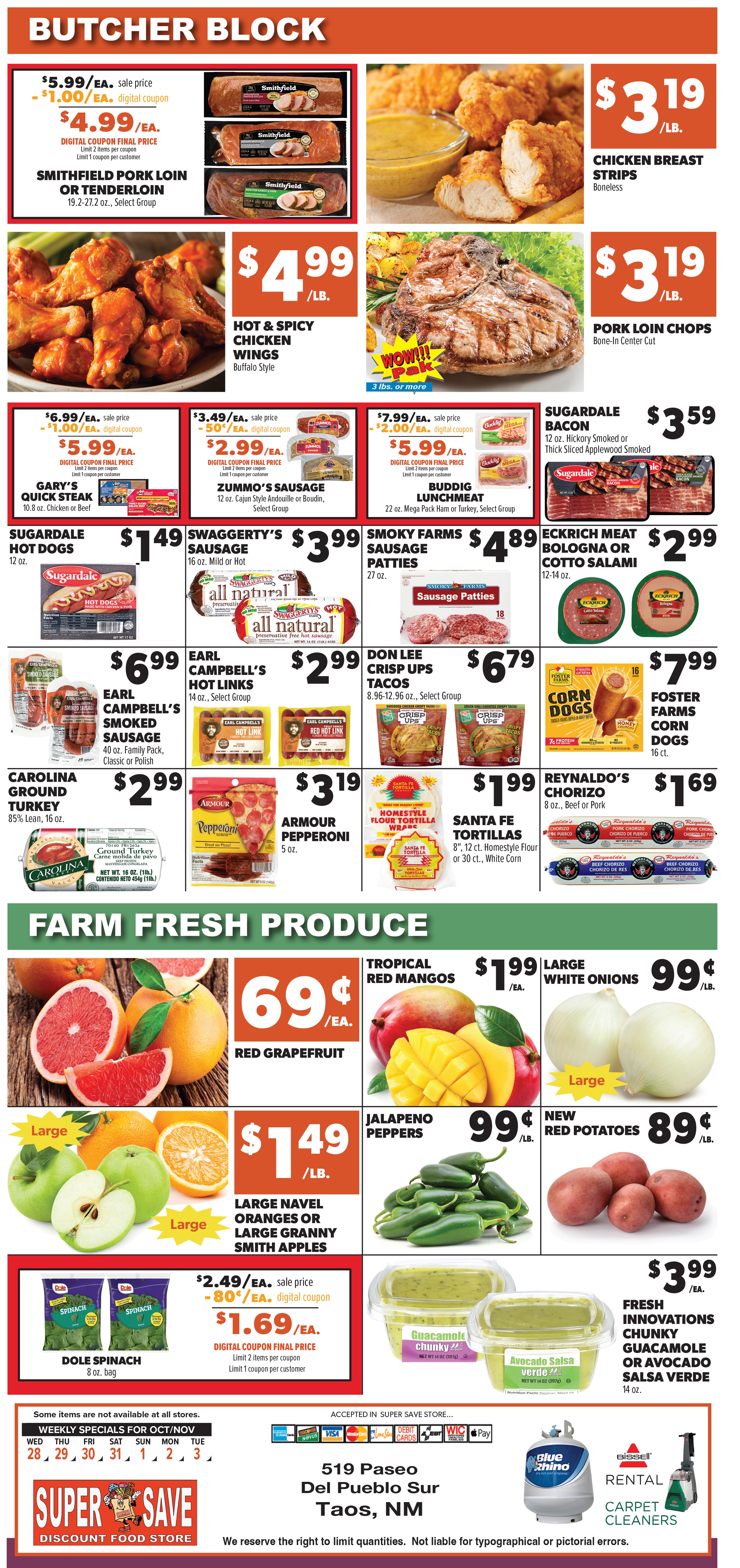 Super Save Weekly Ad October 28 - November 3, 2026