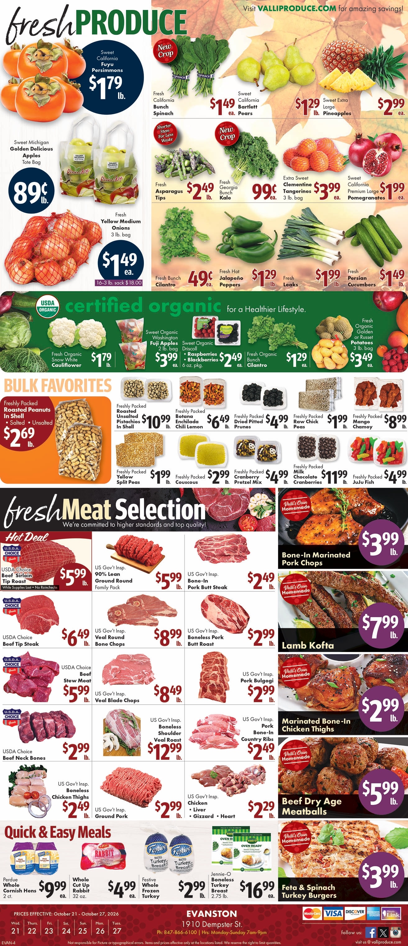 Valli Produce (Evanston, IL) Weekly Ad October 21 - 27, 2026