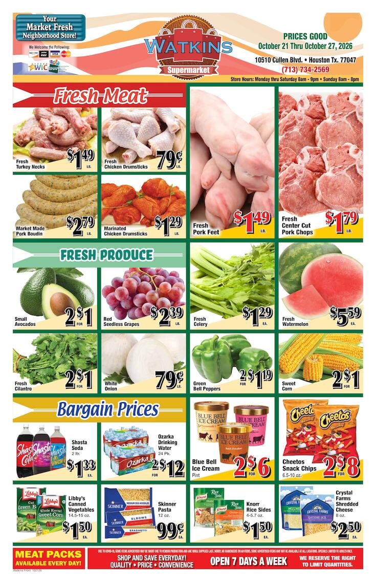 Watkins Supermarket Weekly Ad October 21 - 27, 2026