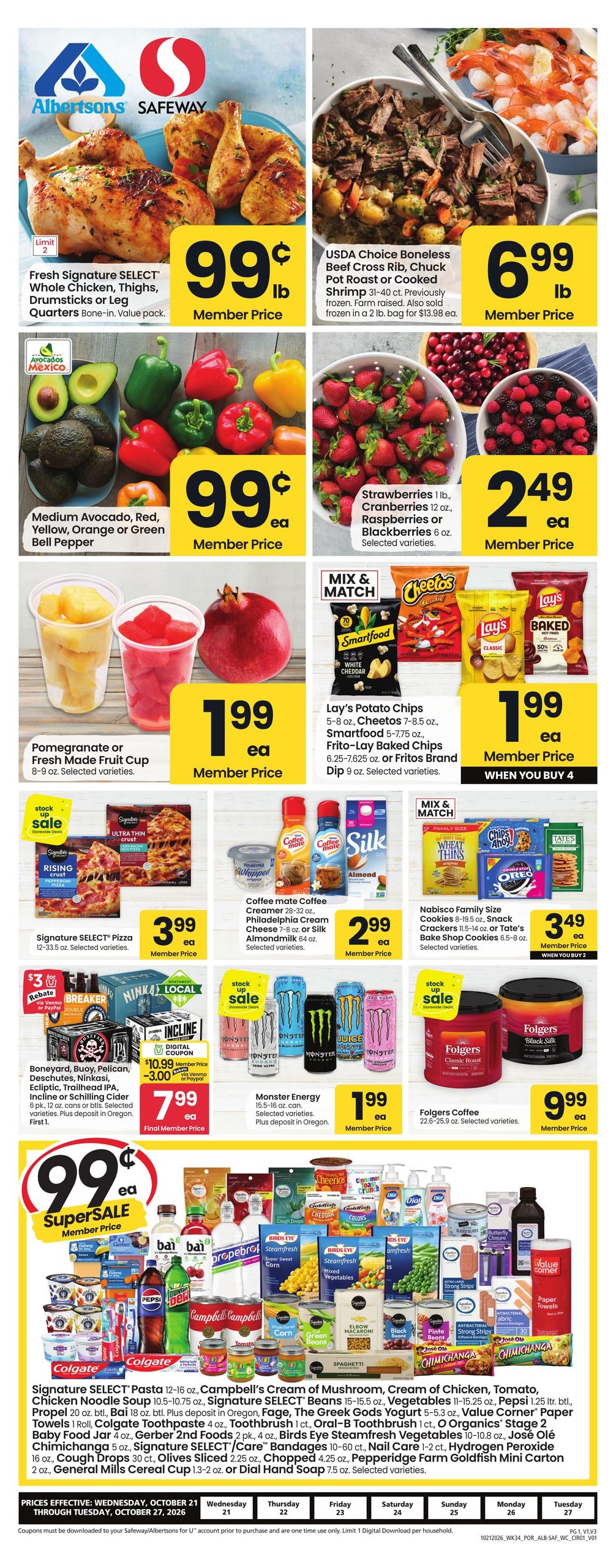 Safeway (Alvadore Area, OR) Weekly Ad October 21 - 27, 2026