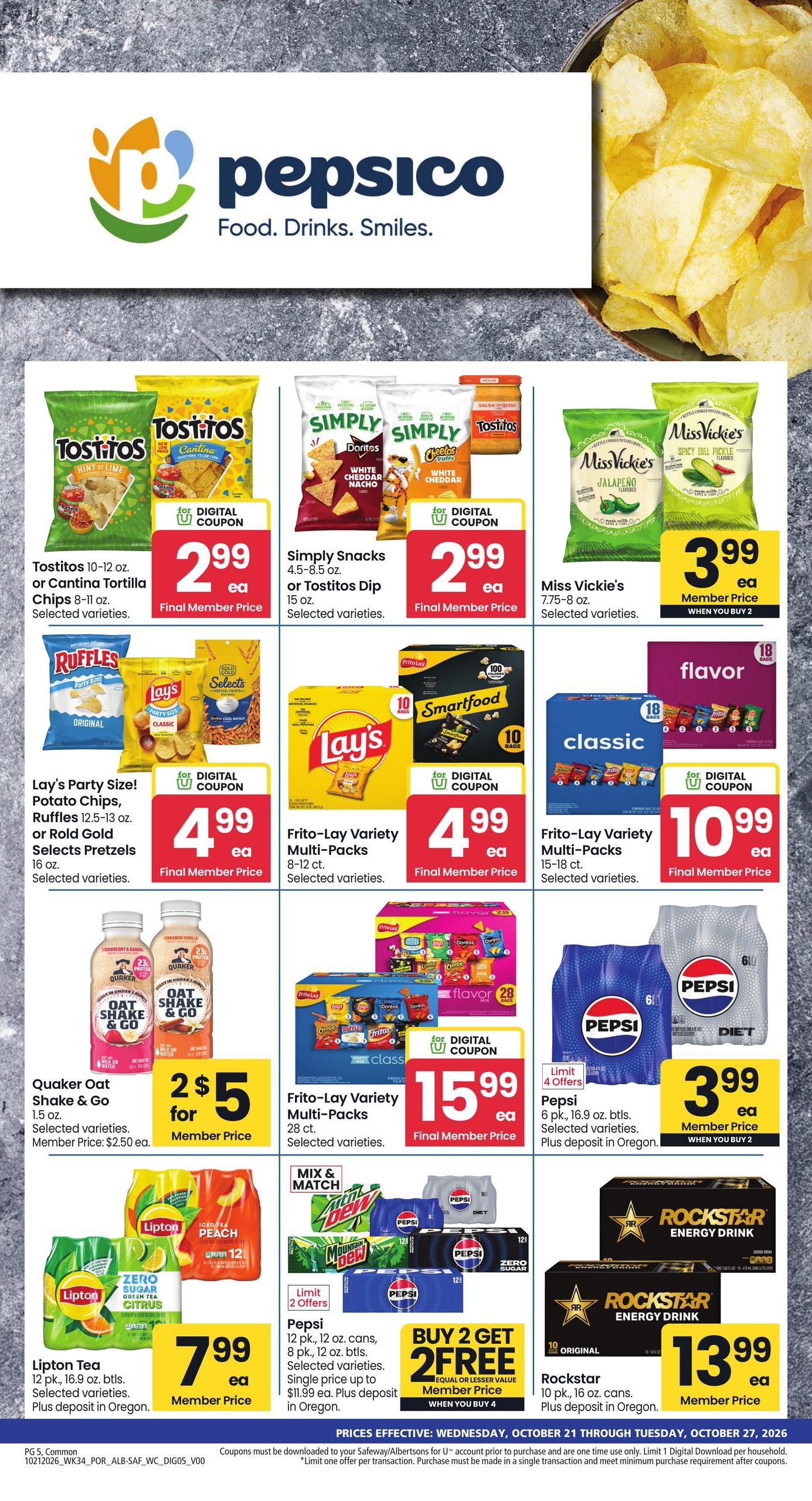 Safeway (Alvadore Area, OR) Weekly Ad October 21 - 27, 2026