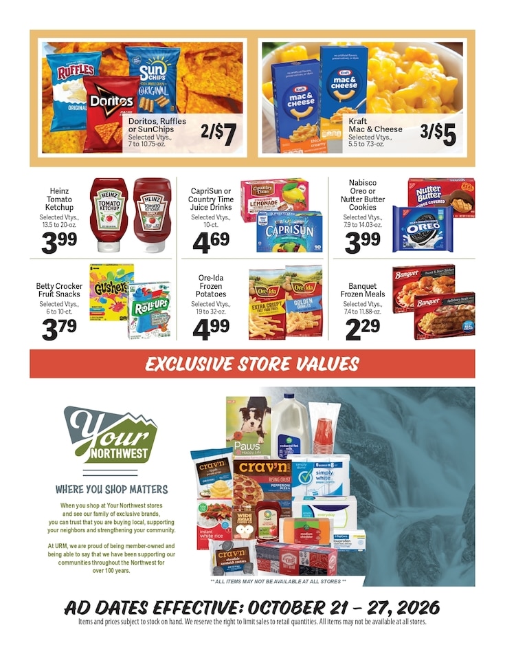 Backwoods Country Market Weekly Ad October 21 - 27, 2026