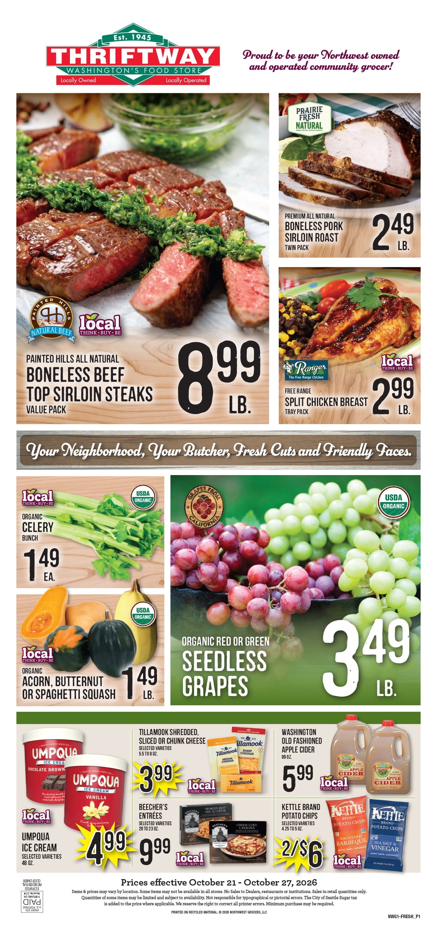 Ballinger Thriftway Weekly Ad October 21 - 27, 2026